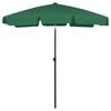 vidaXL Umbrelă de soare de plajă, verde, 180x120 cm