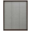 vidaXL Plasă insecte plisse pentru ferestre, maro, 80x100 cm, aluminiu