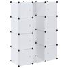 vidaXL Dulap modular cu 9 compartimente, 109x36,5x143 cm, alb
