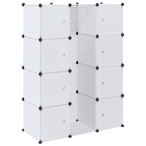 vidaXL Dulap modular cu 9 compartimente, 109x36,5x143 cm, alb