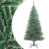 vidaXL Brad de Crăciun artificial cu zăpadă pufoasă, verde, 210 cm