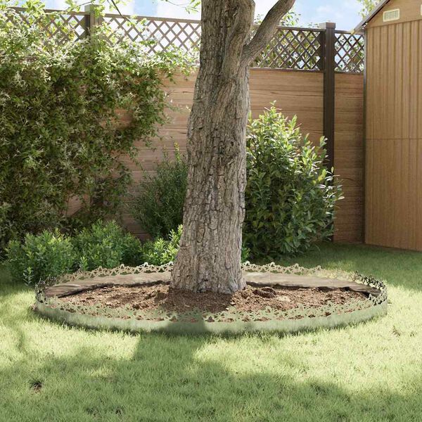 vidaXL Borduri pentru gazon 30 pcs Argintiu 103 x 0,05 x 22 cm