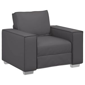 vidaXL Fotoliu Gri 100 cm Piele artificială
