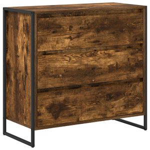 vidaXL Bufet cu sertar Stejar fumuriu 79 x 36 x 75.5 cm Lemn compozit