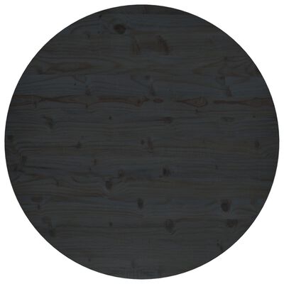 vidaXL Blat de masă, negru, Ø90x2,5 cm, lemn masiv de pin