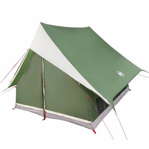 vidaXL Cort de Familie cu acoperiș Verde și alb 220 x 220 x 184 cm