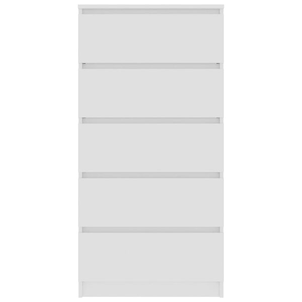 vidaXL Dulap cu sertare, alb, 60x35x121 cm, lemn prelucrat