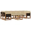 vidaXL Set de canapele de exterior 8 buc. Natural și Bej