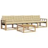 vidaXL Set de canapele de exterior 5 pcs Alb și Bej 79 x 79 x 37 cm
