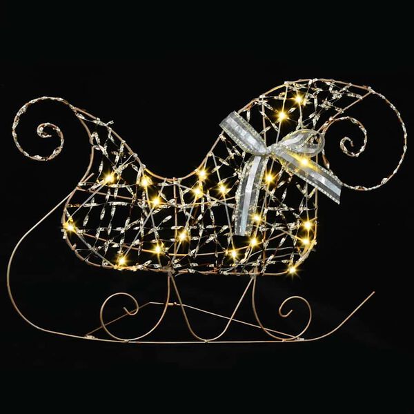 vidaXL Renii LED cu 60 LED 3 pcs Alb cald PET