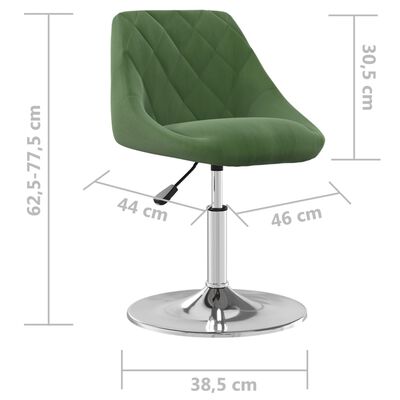vidaXL Scaun de masă, verde închis, catifea