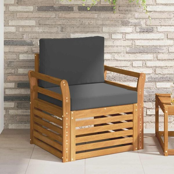 vidaXL Set de canapele de exterior Lemn de acacia solid și poliester