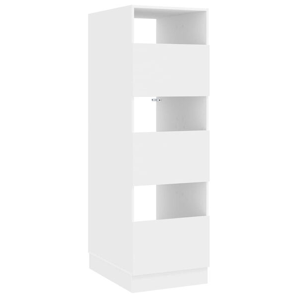 vidaXL Dulap de rufe cu depozitare cu ușă Alb Lemn compozit