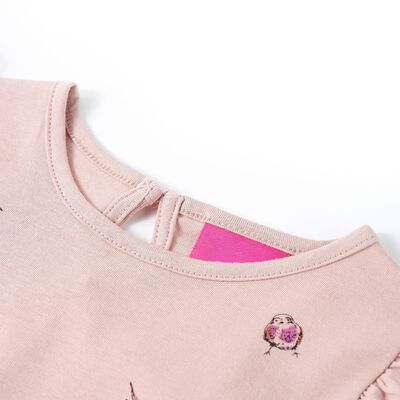 Tricou pentru copii cu mâneci lungi roz 92