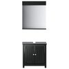 vidaXL Set mobilier de baie &bdquo;BERG&rdquo;, 2 piese, negru, lemn masiv de pin
