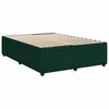 vidaXL Pat box spring cu saltea, verde &icirc;nchis, 160x200 cm, catifea