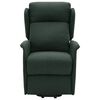 vidaXL Fotoliu de masaj cu ridicare, verde &icirc;nchis, material textil