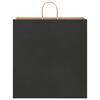 vidaXL Pungi de h&acirc;rtie 50 buc cu m&acirc;nere negre 45x17x48 cm