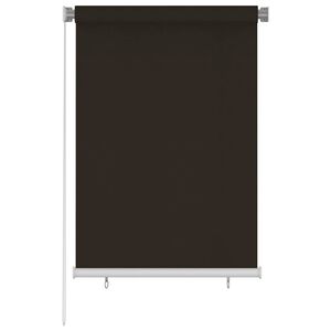 vidaXL Jaluzea tip rulou de exterior, maro, 105 (l) x 140 (&icirc;) cm, HDPE