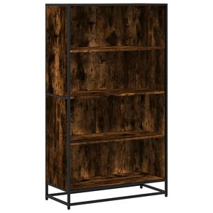 vidaXL Bibliotecă, stejar fumuriu, 80,5x35x139 cm, lemn prelucrat
