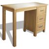 vidaXL Birou cu 3 sertare, 106 x 40 x 75 cm, lemn masiv de stejar