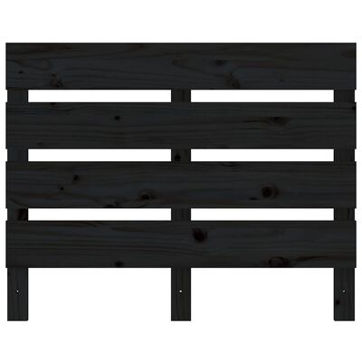 vidaXL Cadru pat mic Single, negru, 75x190 cm, lemn masiv de pin