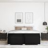 vidaXL Cadru de pat cu saltea Negru 180 x 200 cm țesătură