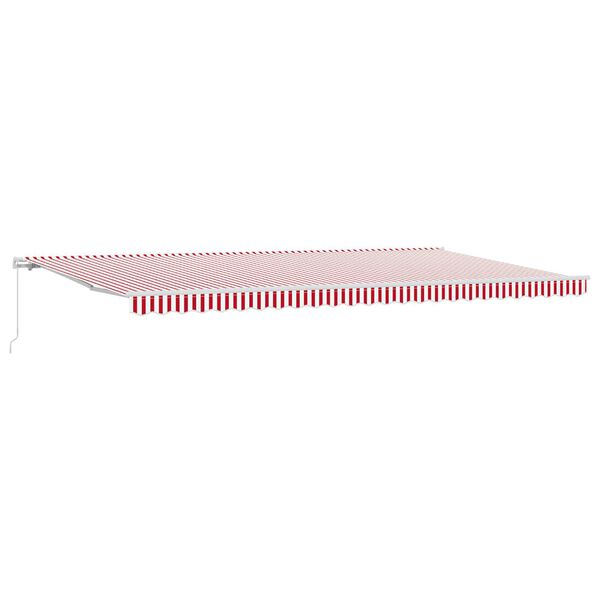 vidaXL Cortina Retractabilă Manual Roșu și Alb 600 × 300 cm