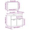 vidaXL Set de mobilier pentru baie 3 pcs Lemn Vechi Lemn compozit