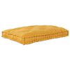 vidaXL Perna pentru canapea pe palet Galben 120 x 80 x 12 cm Țesătură