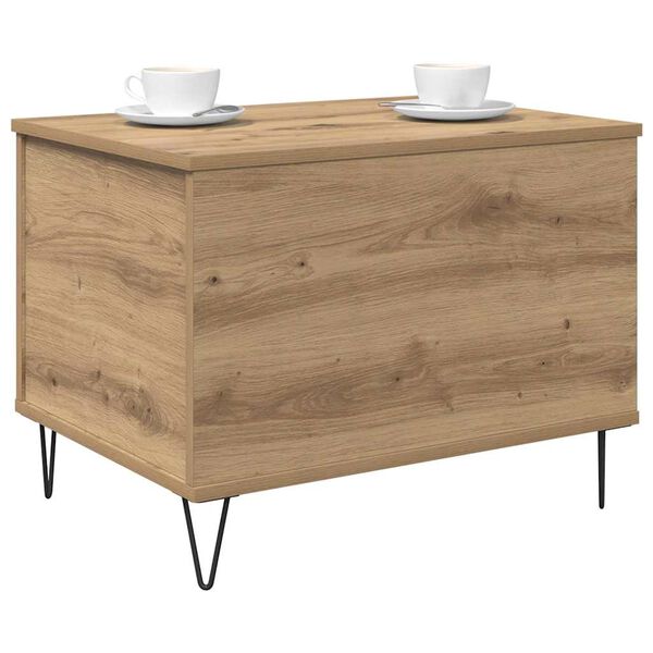vidaXL Masă de cafea Stejar Artizanal 60 x 44,5 x 45 cm Lemn compozit