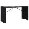vidaXL Set de masă și scaune de exterior, 9 piese, negru, poliratan