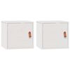 vidaXL Dulapuri de perete, 2 buc., alb, 31,5x30x30 cm, lemn masiv pin