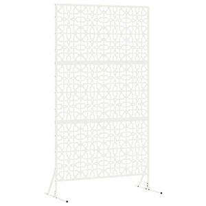 vidaXL Ecran de intimitate 100 x 50 x 180 cm Oțel Alb