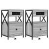 vidaXL Dulap de noapte 2 pcs Gri Sonoma 40 x 31 x 60 cm Lemn compozit