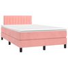 vidaXL Pat box spring cu saltea, negru, 120x190 cm, catifea