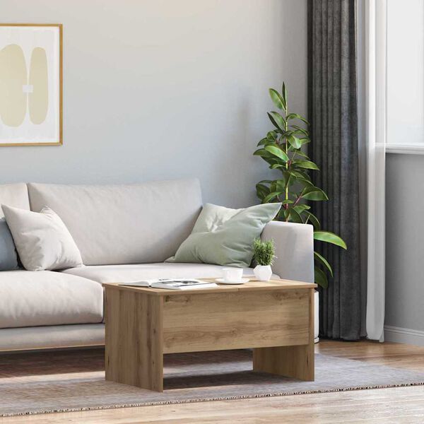 vidaXL Masă de cafea Stejar Artizanal 102 x 50,5 x 46,5 cm