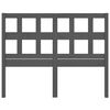 vidaXL Tăblie de pat, gri, 205,5x4x100 cm, lemn masiv de pin