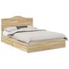 vidaXL Pat cu storage Stejar Sonoma 140 x 200 cm Lemn prelucrat