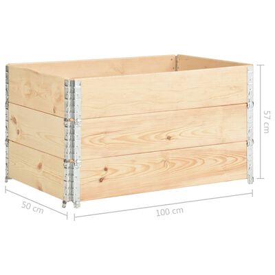 vidaXL Straturi înălțate, 3 buc., 50 x 100 cm, lemn masiv de pin