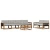 vidaXL Set de canapele de exterior 7 buc. Natural și gri deschis