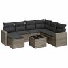 vidaXL Set canapele de grădină cu perne, 8 piese, gri, poliratan