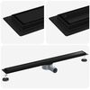 vidaXL Scurgere de duș 2 &icirc;n 1 cu sifon 360&deg; Negru 90 cm