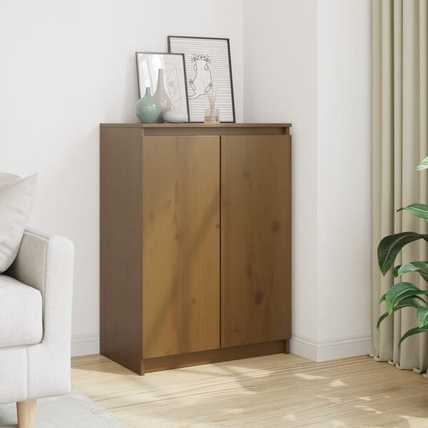 vidaXL Dulap, maro miere, 60x36x84 cm, lemn masiv de pin