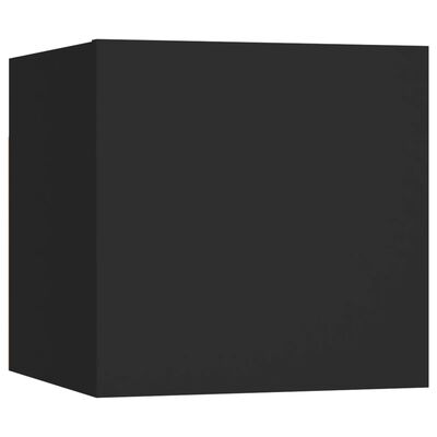 vidaXL Set dulapuri TV, 6 piese, negru, lemn prelucrat