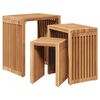 vidaXL Masă laterală pentru grădină 3 buc. Maro 33 x 44,5 x 51 cm