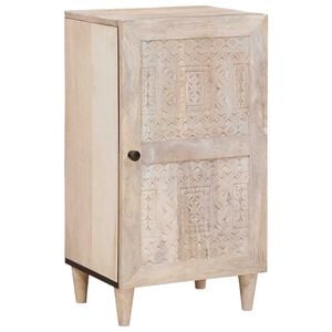 vidaXL Bufet Alb decolorat 40 x 33 x 75 cm Lemn de mango solid
