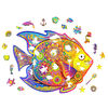 UNIDRAGON Puzzle din lemn 196 piese Shining Fish, mediu, 32x24 cm
