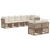vidaXL Set de canapele pentru grădină 8 pcs Bej poliratan