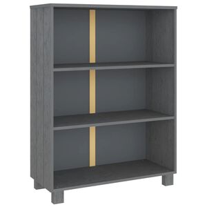 vidaXL Raft cărți &bdquo;HAMAR&rdquo; gri &icirc;nchis 85x35x112 cm, lemn masiv de pin
